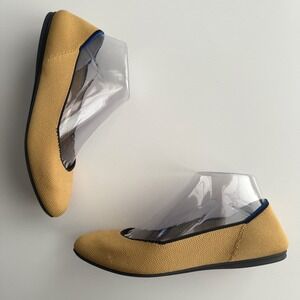 Rothy's The Square in Limited Color Chai Recycled PET Washable‎ Flats Shoes 7.5